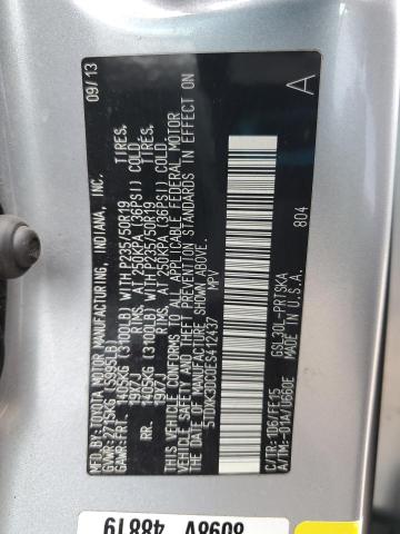 Photo 14 from auction – 2014 TOYOTA SIENNA SPO with VIN 5TDXK3DC0ES412437