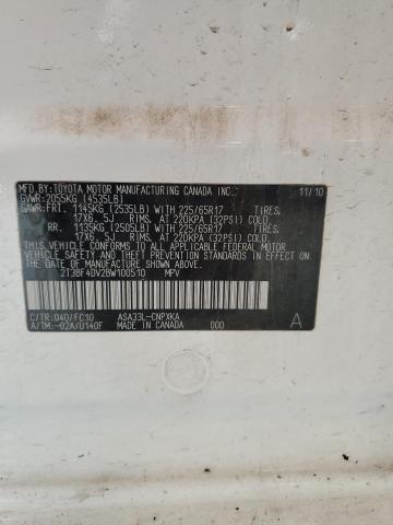 Photo 14 from auction – 2011 TOYOTA RAV4 with VIN 2T3BF4DV2BW100510