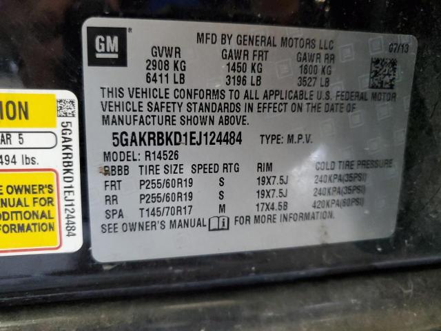 Photo 14 from auction – 2014 BUICK ENCLAVE with VIN 5GAKRBKD1EJ124484
