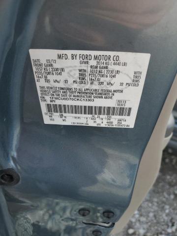 Photo 14 from auction – 2012 FORD ESCAPE XLT with VIN 1FMCU0D70CKC13303