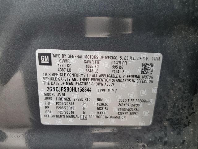 Photo 14 from auction – 2017 CHEVROLET TRAX 1LT with VIN 3GNCJPSB9HL158344