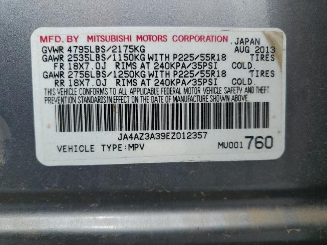Photo 14 from auction – 2014 MITSUBISHI OUTLANDER SE with VIN JA4AZ3A39EZ012357