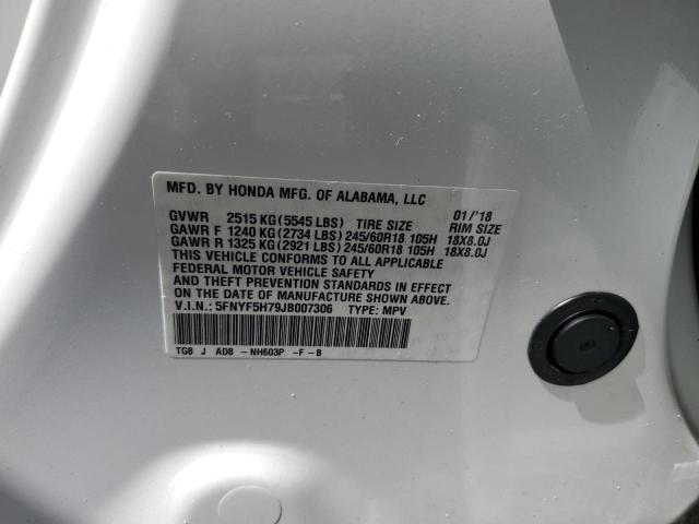 Photo 14 from auction – 2018 HONDA PILOT EXLN with VIN 5FNYF5H79JB007306