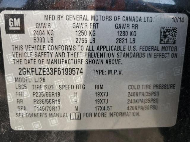 Photo 14 from auction – 2015 GMC TERRAIN DENALI with VIN 2GKFLZE33F6199574