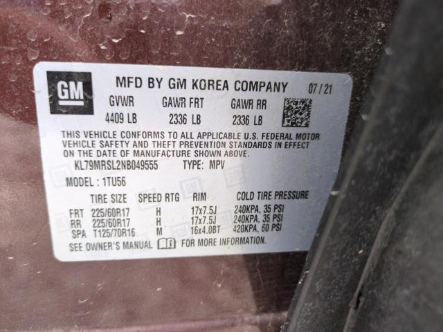 Photo 14 from auction – 2022 CHEVROLET TRAILBLAZE with VIN KL79MRSL2NB049555