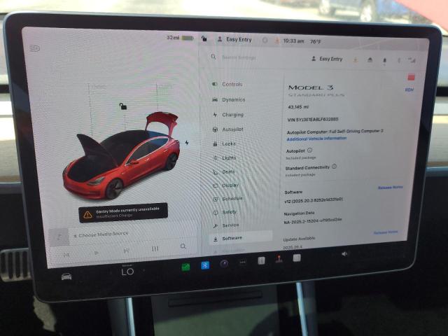 Photo 9 from auction – 2020 TESLA MODEL 3 with VIN 5YJ3E1EA8LF632885