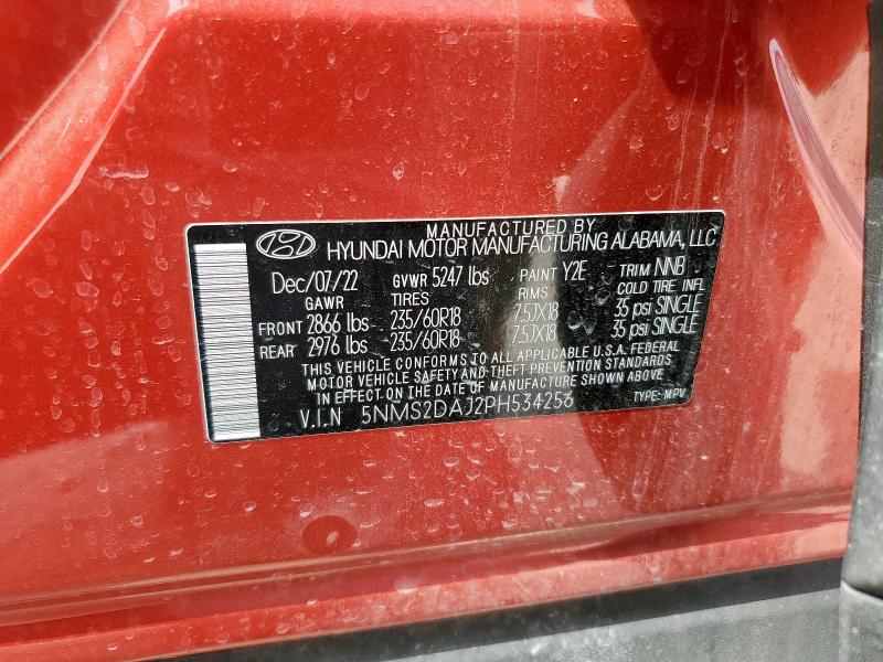 Photo 14 from auction – 2023 HYUNDAI SANTA FE S with VIN 5NMS2DAJ2PH534256