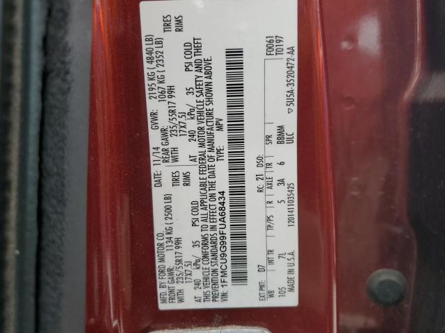 Photo 14 from auction – 2015 FORD ESCAPE SE with VIN 1FMCU9G99FUA68434