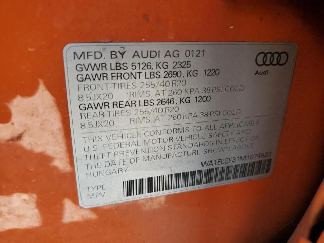 Photo 14 from auction – 2021 AUDI Q3 PREMIUM with VIN WA1EECF31M1074533