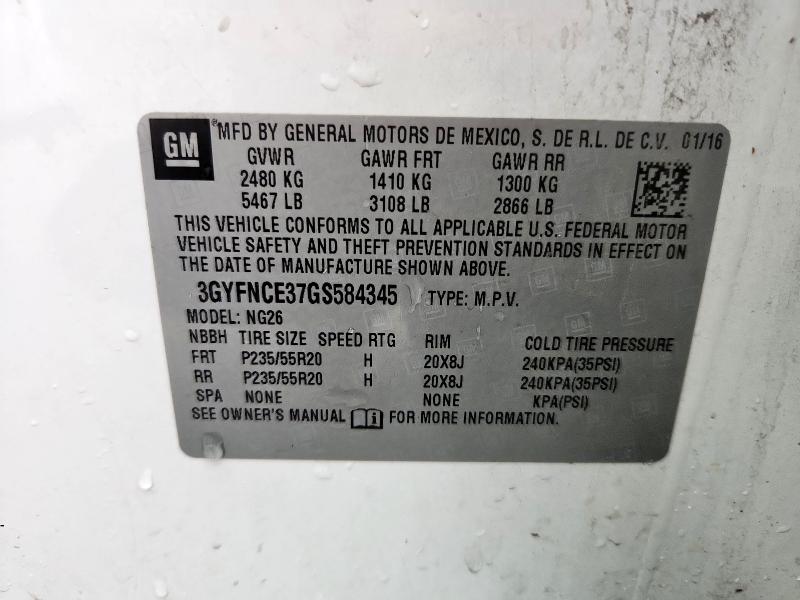 Photo 14 from auction – 2016 CADILLAC SRX PERFOR with VIN 3GYFNCE37GS584345