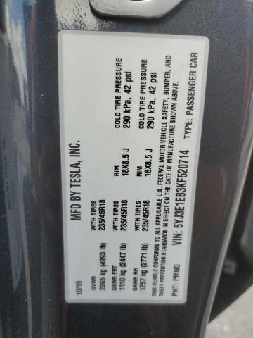 Photo 14 from auction – 2019 TESLA MODEL 3 with VIN 5YJ3E1EB3KF520714