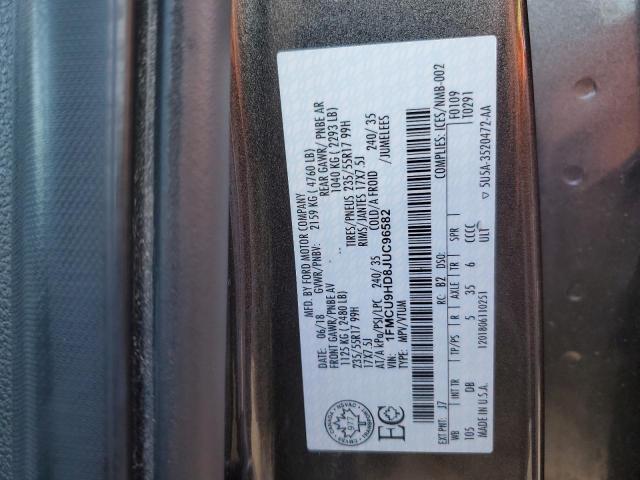 Photo 14 from auction – 2018 FORD ESCAPE SEL with VIN 1FMCU9HD8JUC96582