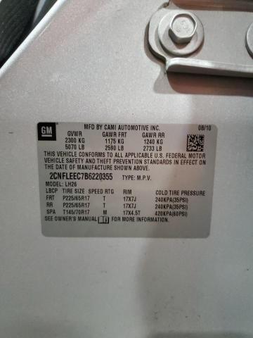 Photo 14 from auction – 2011 CHEVROLET EQUINOX LT with VIN 2CNFLEEC7B6220355
