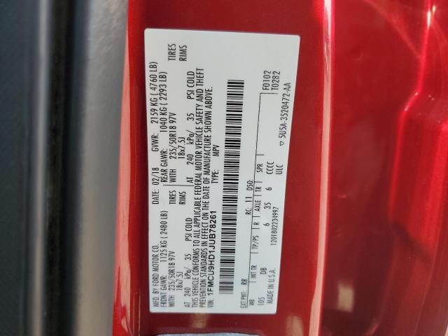 Photo 14 from auction – 2018 FORD ESCAPE with VIN 1FMCU9HD1JUB78261