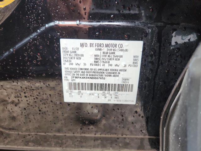 Photo 14 from auction – 2022 FORD EDGE TITANIUM with VIN 2FMPK4K9XNBB07652