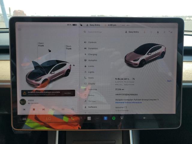 Photo 9 from auction – 2020 TESLA MODEL 3 with VIN 5YJ3E1EB9LF650255