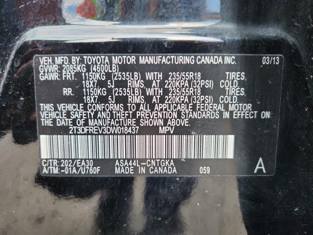 Photo 14 from auction – 2013 TOYOTA RAV4 LIMIT with VIN 2T3DFREV3DW018437