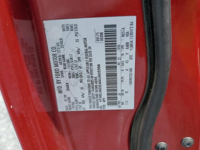 Photo 14 from auction – 2010 FORD EXPLORER XLT with VIN 1FMEU6DE4AUA05596