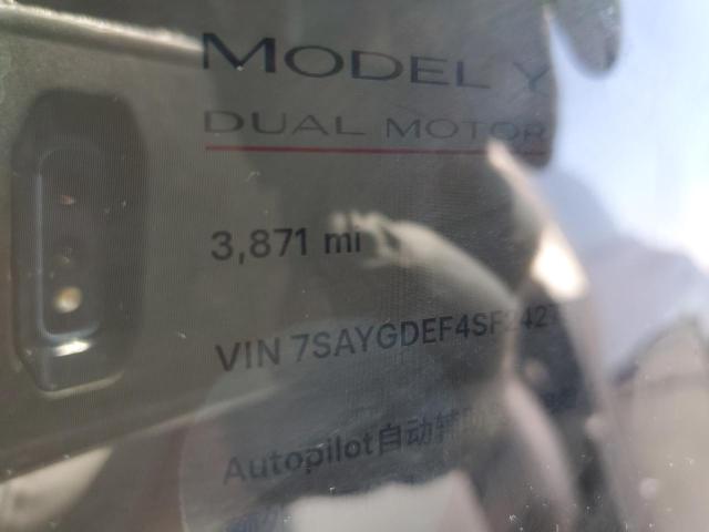 Photo 9 from auction – 2025 TESLA MODEL Y with VIN 7SAYGDEF4SF242798
