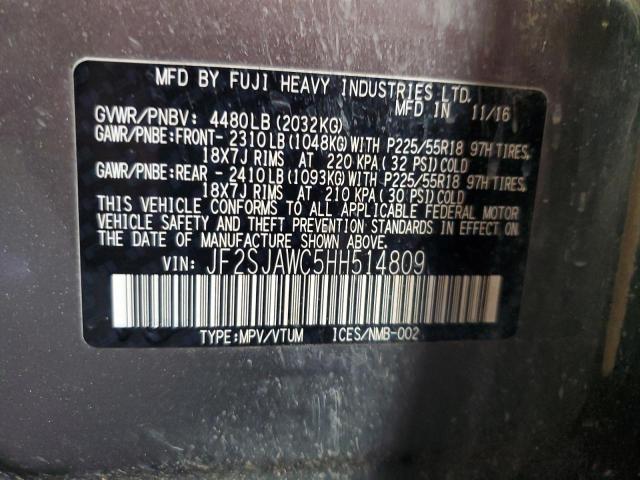 Photo 14 from auction – 2017 SUBARU FORESTER 2 with VIN JF2SJAWC5HH514809