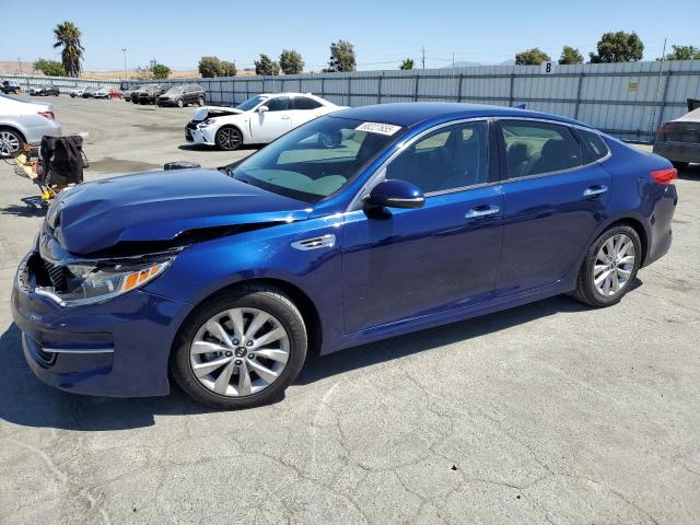 KIA OPTIMA EX 2018 with VIN 5XXGU4L36JG181170 - Photo from auction