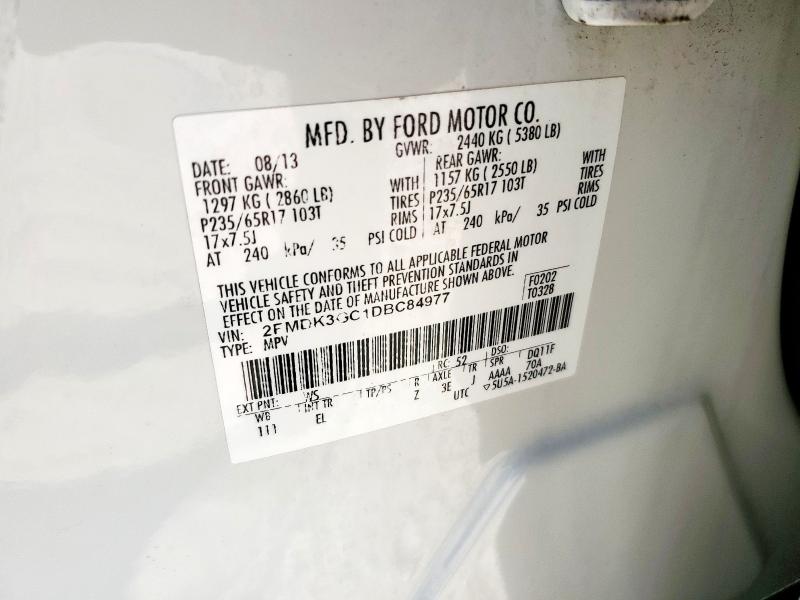 Photo 14 from auction – 2013 FORD EDGE SE with VIN 2FMDK3GC1DBC84977