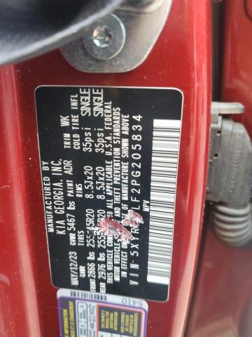 Photo 14 from auction – 2023 KIA SORENTO SX with VIN 5XYRKDLF2PG205834