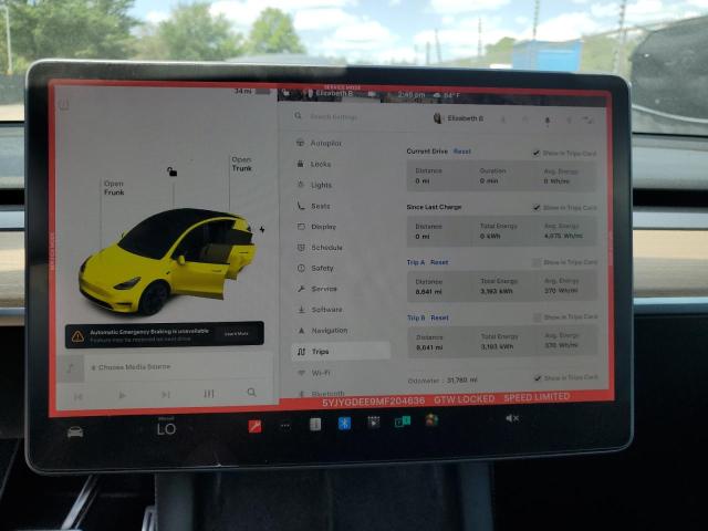 Photo 9 from auction – 2021 TESLA MODEL Y with VIN 5YJYGDEE9MF204636