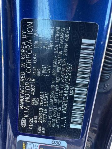 Photo 10 from auction – 2021 KIA SELTOS S with VIN KNDEUCAAXM7052297