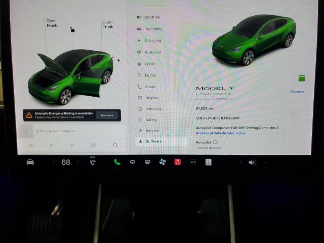 Photo 9 from auction – 2020 TESLA MODEL Y with VIN 5YJYGDEE1LF043908