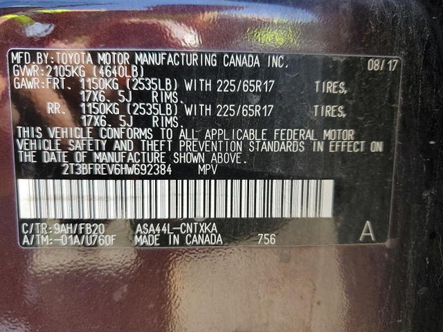 Photo 14 from auction – 2017 TOYOTA RAV4 LE with VIN 2T3BFREV6HW692384