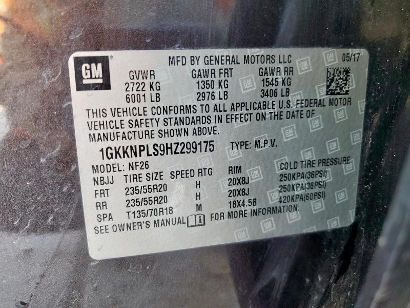 Photo 14 from auction – 2017 GMC ACADIA DEN with VIN 1GKKNPLS9HZ299175