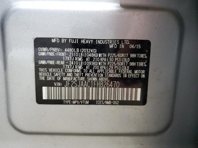 Photo 14 from auction – 2015 SUBARU FORESTER 2 with VIN JF2SJAAC1FH826470