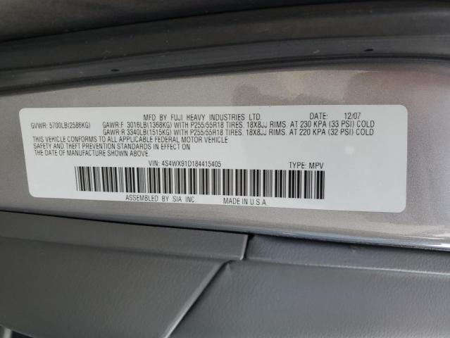 Photo 14 from auction – 2008 SUBARU TRIBECA with VIN 4S4WX91D184415405