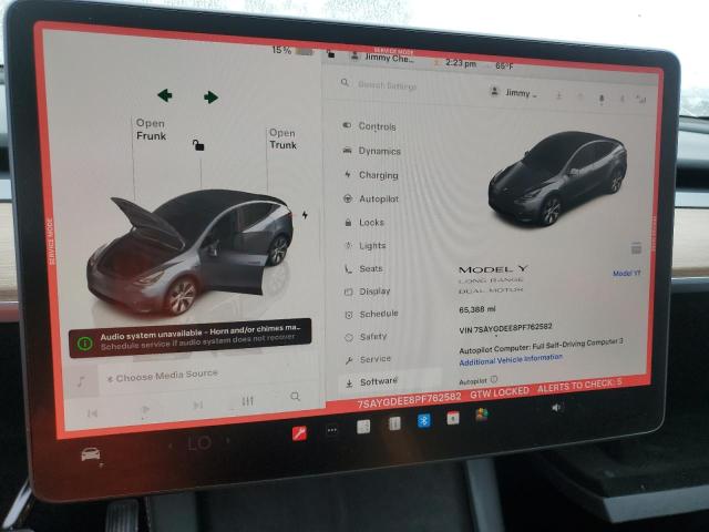 Photo 9 from auction – 2023 TESLA MODEL Y with VIN 7SAYGDEE8PF762582