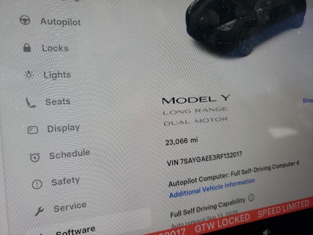 Photo 9 from auction – 2024 TESLA MODEL Y with VIN 7SAYGAEE3RF132017