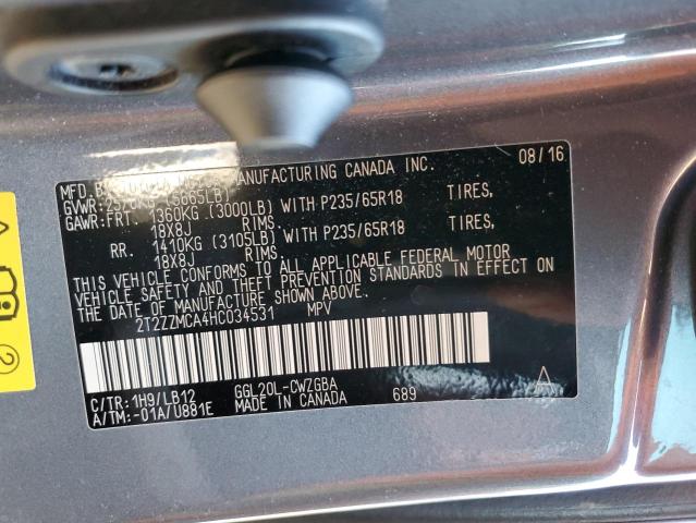 Photo 14 from auction – 2017 LEXUS RX 350 BAS with VIN 2T2ZZMCA4HC034531