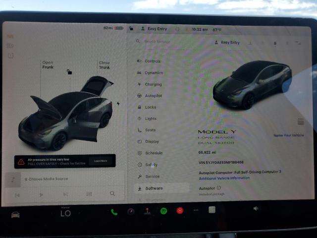 Photo 9 from auction – 2021 TESLA MODEL Y with VIN 5YJYGAEE0MF199468