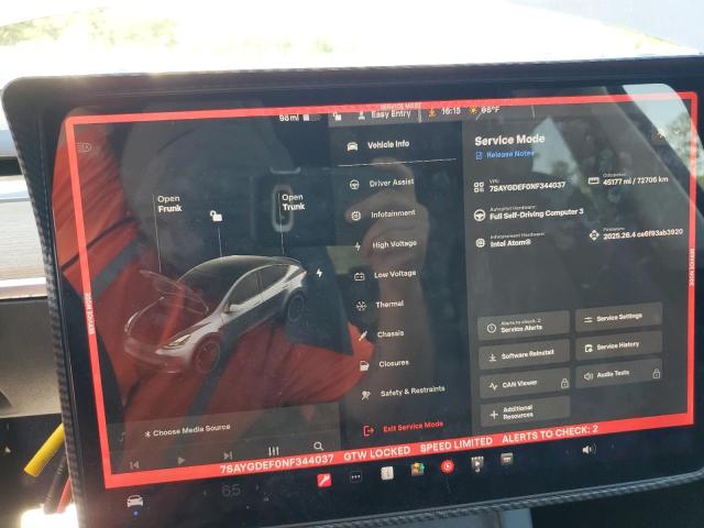 Photo 9 from auction – 2022 TESLA MODEL Y with VIN 7SAYGDEF0NF344037