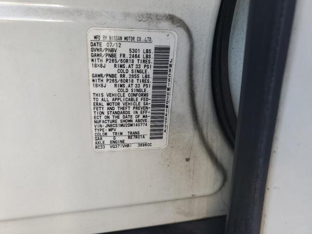 Photo 14 from auction – 2013 INFINITI FX37 with VIN JN8CS1MU2DM140774