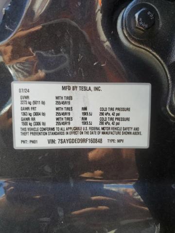 Photo 14 from auction – 2024 TESLA MODEL Y with VIN 7SAYGDED9RF160848