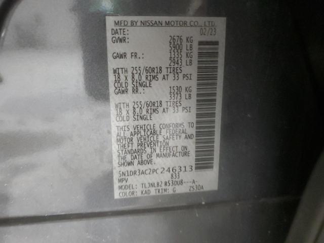 Photo 14 from auction – 2023 NISSAN PATHFINDER with VIN 5N1DR3AC2PC246313