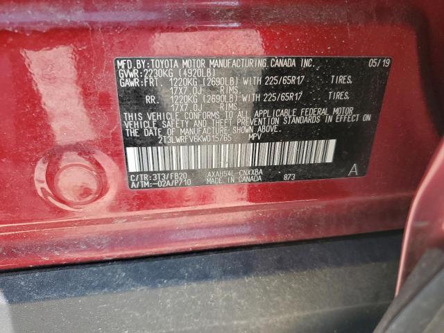 Photo 14 from auction – 2019 TOYOTA RAV4 LE with VIN 2T3LWRFV6KW015765