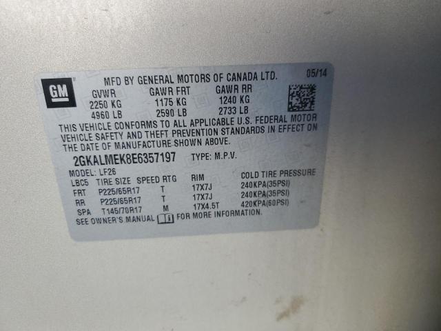 Photo 14 from auction – 2014 GMC TERRAIN SLE with VIN 2GKALMEK8E6357197