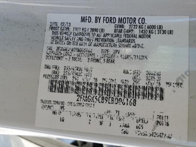 Photo 14 from auction – 2014 FORD FLEX SEL with VIN 2FMGK5C89EBD06168