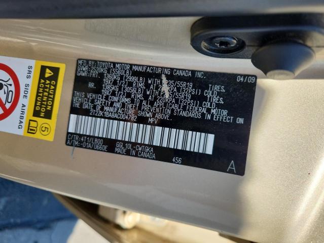 Photo 14 from auction – 2010 LEXUS RX 350 with VIN 2T2ZK1BA8AC004782