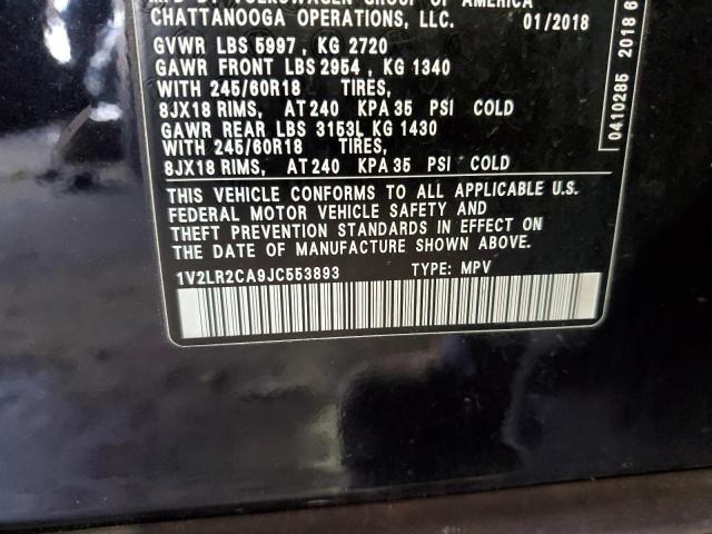 Photo 14 from auction – 2018 VOLKSWAGEN ATLAS SE with VIN 1V2LR2CA9JC553893