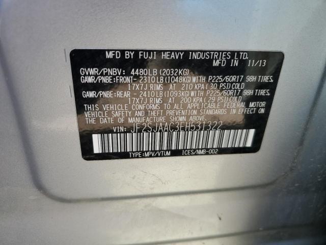 صورة رقم 14 من المزاد - 2014 SUBARU FORESTER 2.5I مع VIN JF2SJAAC3EH531322