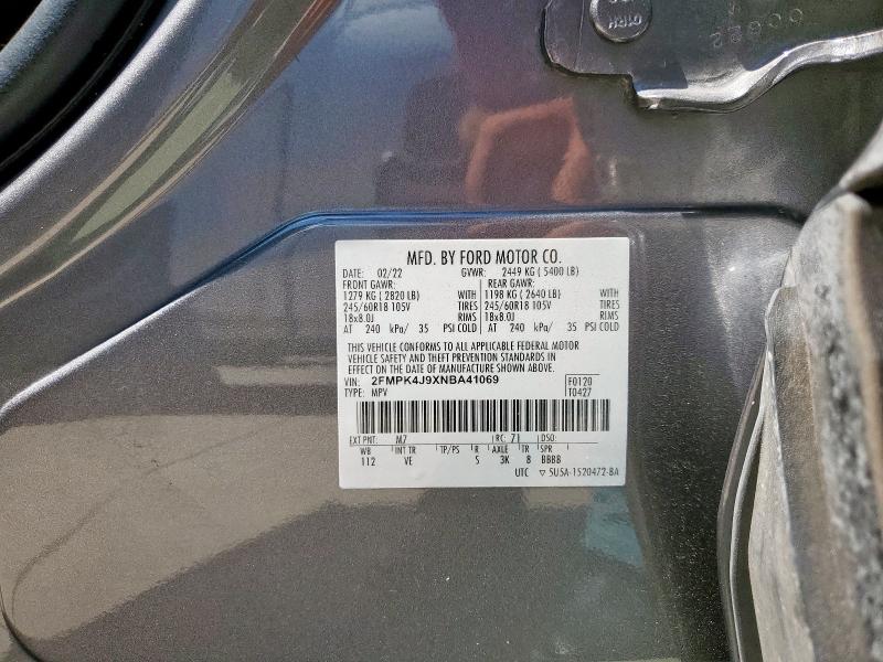 Photo 14 from auction – 2022 FORD EDGE SEL with VIN 2FMPK4J9XNBA41069