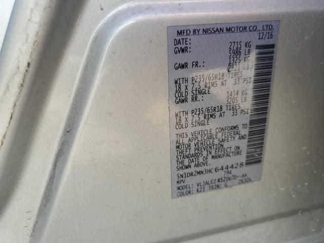 Photo 14 from auction – 2017 NISSAN PATHFINDER with VIN 5N1DR2MN3HC644428
